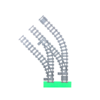 Compact Corner - 2 links & 1 Rechts Wissel in bocht 45 graden R40